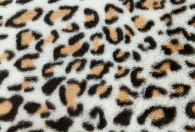 500mg 160cm țesătură de pluș cu imprimeu de blană de iepure leopard